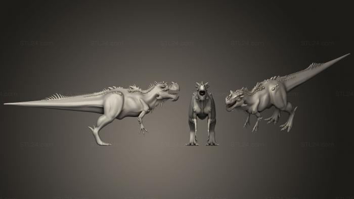 Animal figurines (Theropod140, STKJ_1813) 3D models for cnc